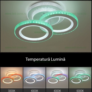Lustra LED 82W 3 Functii RGB Smart Dimabila cu Telecomanda LZ9226-2M - Img 2