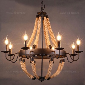 Lustra Rustic 8 Socluri E14 LZ8860-8 - Img 2