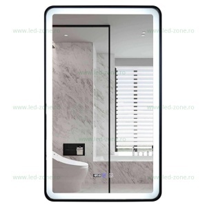 Oglinda Baie LED 60x100cm Touch Ceas Dezaburire LZJ38