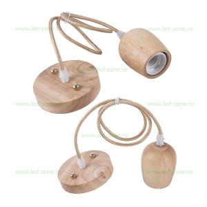 Pendul Soclu E27 Lemn Para LZ2828 - Img 3
