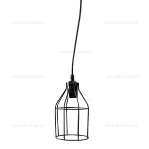 Pendul Soclu E27 Vintage Negru LZ01 - Img 2