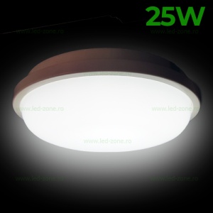 Plafoniera LED 25W Exterior Rotunda Alba Senzor