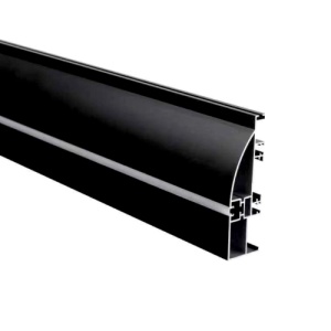 Profil Aluminiu Aplicat Negru Dispersor Alb 2M 13.5MM Plinta