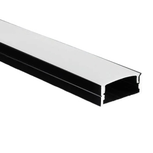 Profil Aluminiu Aplicat Negru Dispersor Alb 3M 21MM