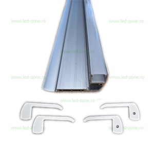 Profil Aluminiu Aplicat Trepte Dispersor Mat 2M 12MM LZ2544
