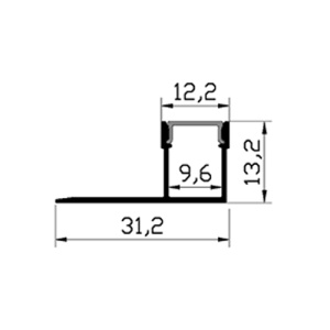 Profil Aluminiu Incastrat Sub Tencuiala 2M 9.6MM LZ4277 - Img 4