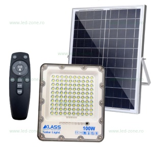 Proiector LED 100W cu Panou Solar si Telecomanda LZ9068 - Img 1