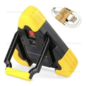 Proiector LED 1xCOB De Avertizare Triunghi Solar si Acumulator - Img 5