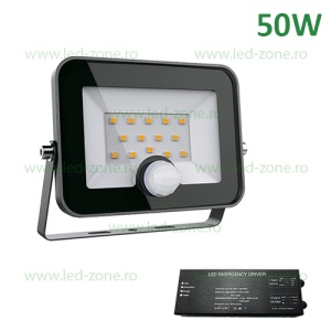 Proiector LED 50W Senzor VEGA Negru Emergenta - Img 1