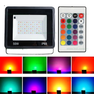 Proiector LED 50W SMD2835 Slim RGB Telecomanda - Img 1