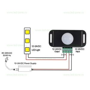 Senzor Miscare Programabil Aplicat 72W 12V - Img 4