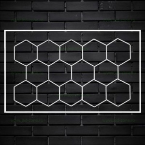Set 14 Hexagoane LED Honeycomb 672W Tuburi 440mm