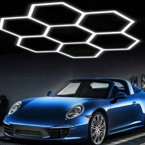 Set 7 Hexagoane LED Honeycomb 240W Tuburi 440mm - Img 1