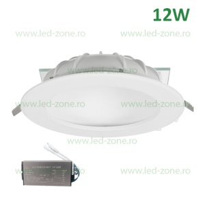 Spot LED 12W Rotund Indirect Alb Emergenta - Img 1
