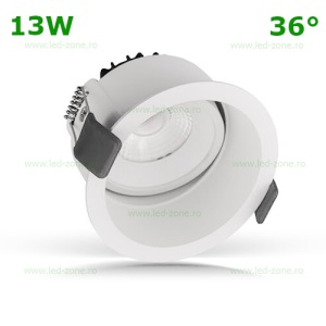 Spot LED 13W Rotund Mobil 36 Grade Alb