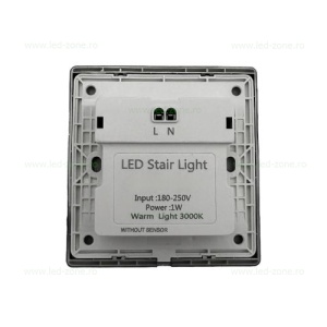 Spot LED 1W Patrat Argintiu Trepte LZ9525 - Img 3