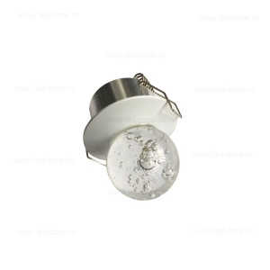 Spot LED 3W Mini Glob Sticla Rotund Alb - Img 1