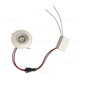 Spot LED 3W Mini Rotund Mobil Alb
