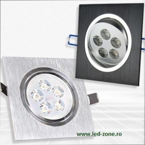 Spot LED 5x1W Patrat Mobil Argintiu - Img 2