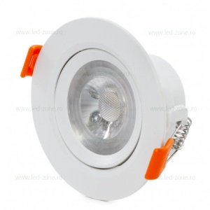 Spot LED 9W SMD Rotund Mobil Alb ABS - Img 2