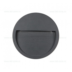 Spot LED Trepte 6W 220V Rotund Negru IP65 - Img 1