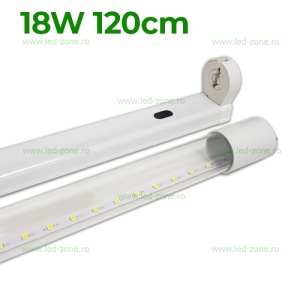 Tub LED T8 Clar 18W 120cm Detasabil Suport Inclus - Img 2