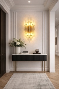 Aplica 2 Socluri  E14 Aurie Cristal ELDER/GD