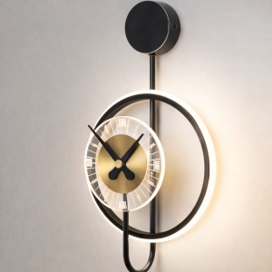 Aplica LED 18W cu Ceas Neagra LZ22106