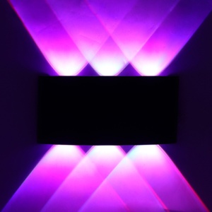Aplica LED 2x3W Exterior Negru LZ2056-6 RGB Telecomanda - Img 5