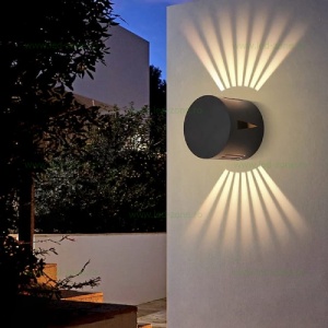 Aplica LED 2x3W Exterior Rotunda Neagra Multi Fascicul LZ2125 - Img 2
