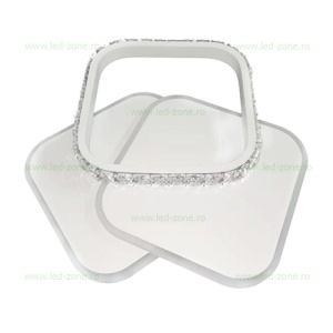 Aplica LED Moderna 31W Patrata Cristal 3 Functii LZ3908 - Img 2