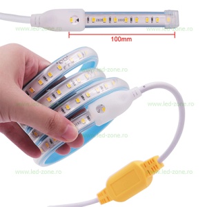 Banda LED 2835 100 SMD/ML 220V Superflux Taiere 10CM - Img 4