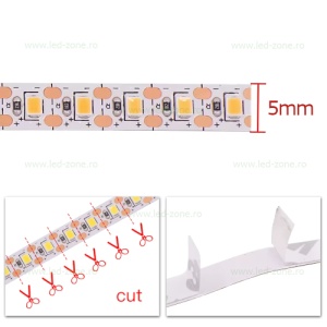 Banda LED 2835 120 SMD/ML 24V 5mm Interior Rola 10m Any Cut - Img 4