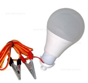 Bec LED 12W Glob Mat 12V Alimentare Clesti - Img 2