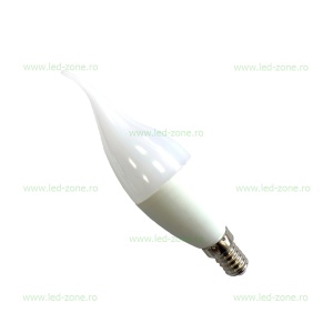 Bec LED E14 7W Flacara Mat Plastic  - Img 2
