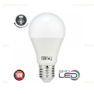 Bec LED E27 10W Senzor Miscare Force