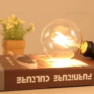 Bec LED E27 12W Filament Glob Clar G95