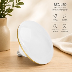 Bec LED E27 50W Dispersor Mat Auriu UFO