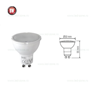 Bec Spot LED GU10 8W Mat 220V PLUS - Img 2