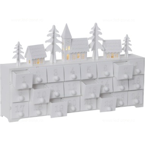 Calendar Advent LED cu 24 de sertare din Lemn YULETIDE 410389 - Img 3