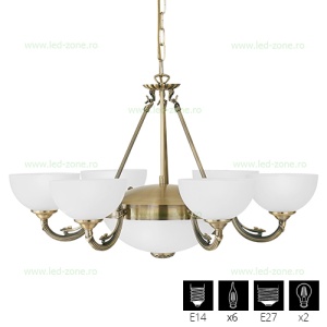 Candelabru 6xE14 2xE27 Savoy LZ82749