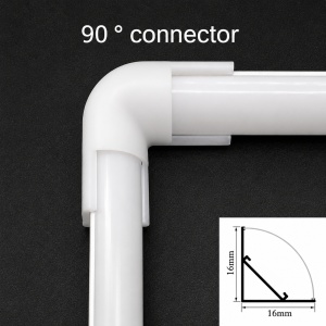Conector Colt Plastic Profil Convex Aplicat 16x16MM