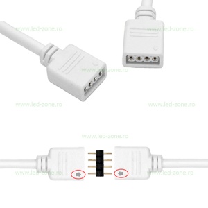 Conector Imbinare 4 PINI Banda LED RGB 12V - Img 3