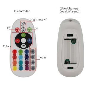 Controller Banda LED RGB 220V 1500W IR IP65 Telecomanda Ovala - Img 4