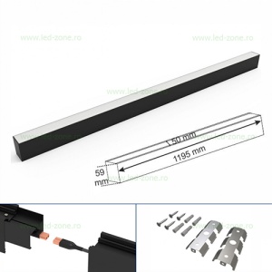 Corp Iluminat LED 40W 120cm Suspendat Interconectabil LZ7225 - Img 3