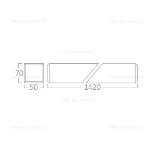 Corp Iluminat LED 45W 142cm Suspendat IP40 LZBN - Img 2