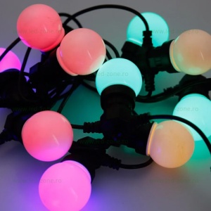 Ghirlanda 10M cu 20 Becuri LED Filament Colorat Glob