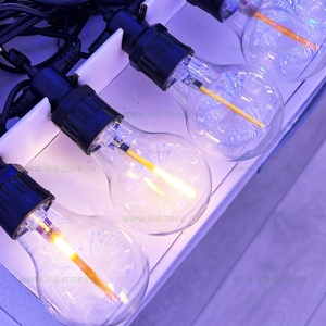 Ghirlanda  5M cu 10 Becuri LED Glob Clar