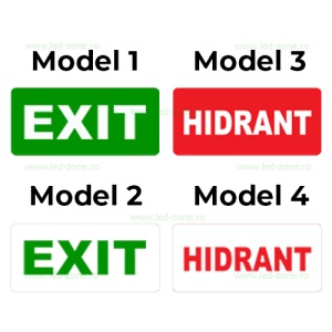 Indicator LED 10W Exit Hidrant IP65 cu Autocolant - Img 2