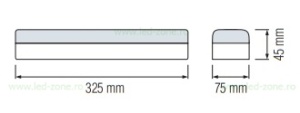 Indicator LED 16W Exit cu Autocolant MALDINI - Img 3